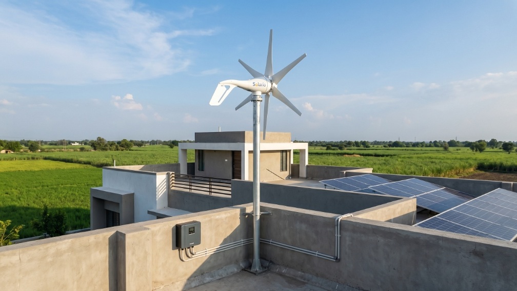 Solario 2kW horizontal wind turbine for Indian homes and off-grid sites