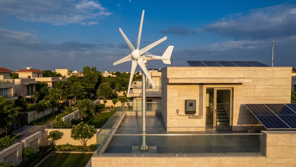 Solario horizontal axis wind turbine manufactured in Bulandshahr India